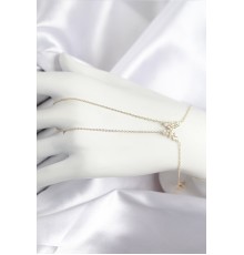 Pirinç Zirkon Taşlı Kelebek Model Gold Renk Şahmeran