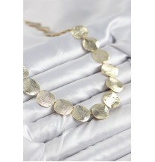 Pirinç Sıralı Para Model Gold Renk Kadın Kolye