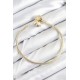 Pirinç Charm Zirkon Taşlı Yonca Model Gold Renk Kadın Bileklik
