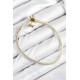 Pirinç Charm Zirkon Taşlı Yonca Model Gold Renk Kadın Bileklik