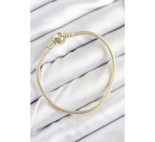 Pirinç Charm Topcuk Model Gold Renk Kadın Bileklik
