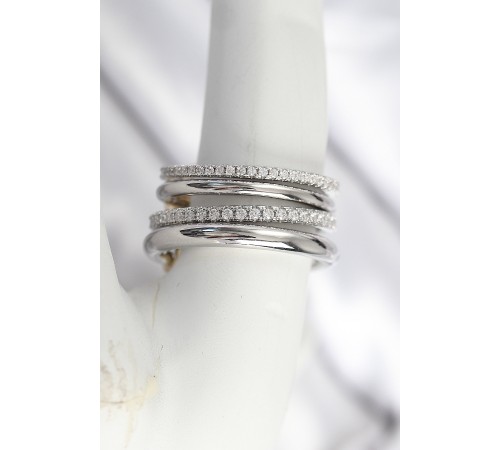 Pirinç Mix Renk Zirkon Taşlı 4'Lü Kadın Yüzük