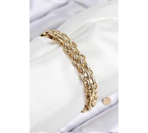 316L Çelik Örme Zincir Model Gold Renk Kadın Bileklik 316L Çelik Örme Zincir Model Gold Renk Kadın Bileklik