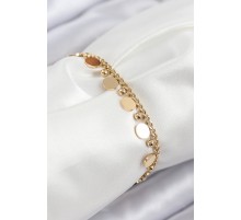 316L Çelik Sıralı Pul Model Gold Renk Kadın Bileklik