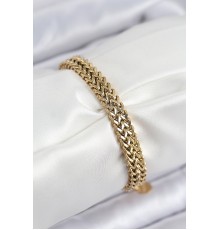316L Çelik Örme Zincir Model Gold Renk Kadın Bileklik