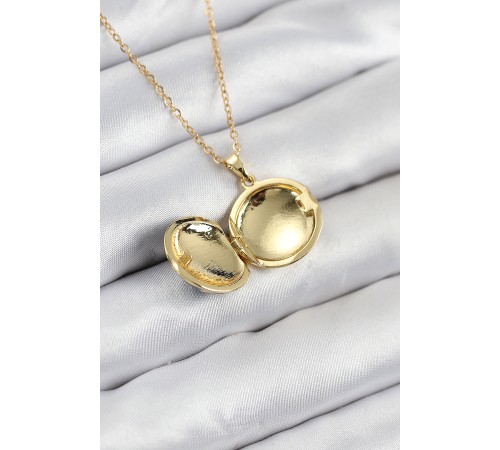 316L Çelik Açılabilr Kapaklı Deniz Model Gold Renk Kadın Kolye 316L Çelik Açılabilr Kapaklı Deniz Model Gold Renk Kadın Kolye