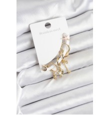Pirinç Gold Renk Set Küpe