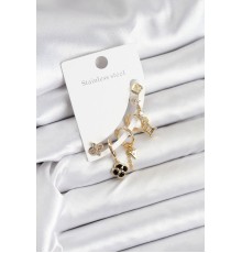 Pirinç Gold Renk Kadın Set Küpe