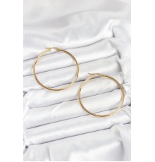 316L Çelik Gold Renk 45 mm Halka Kadın Küpe