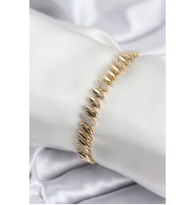 Pirinç VIP Seri Gold Renk Arpa Model Kadın Bileklik