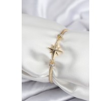 Pirinç VIP Seri Gold Renk Kutup Yıldızı Model Kadın Bileklik