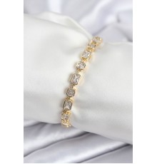 Pirinç VIP Seri Zirkon Taşlı Gold Renk Kadın Bileklik