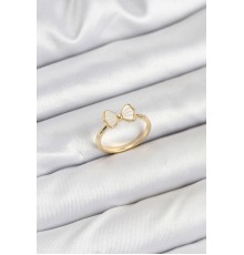 Pirinç Gold Renk Fiyonk Model Kadın Yüzük