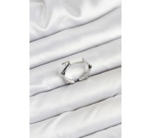 Pirinç Gümüş Renk Kemik Model Kadın Yüzük