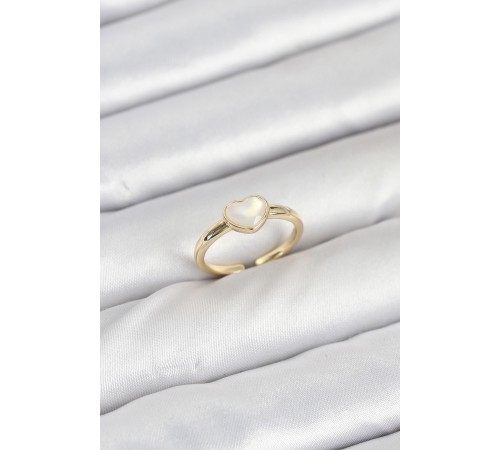 Pirinç Gold Renk Kalpli Kadın Yüzük