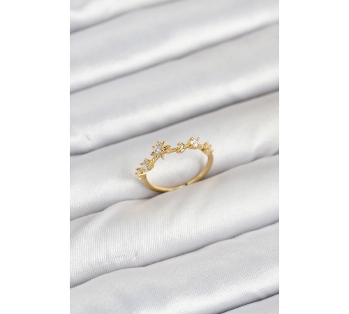 Pirinç Gold Renk Manifest Kadın Yüzük