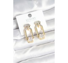 Pirinç Gold Renk Vintage Kadın Küpe