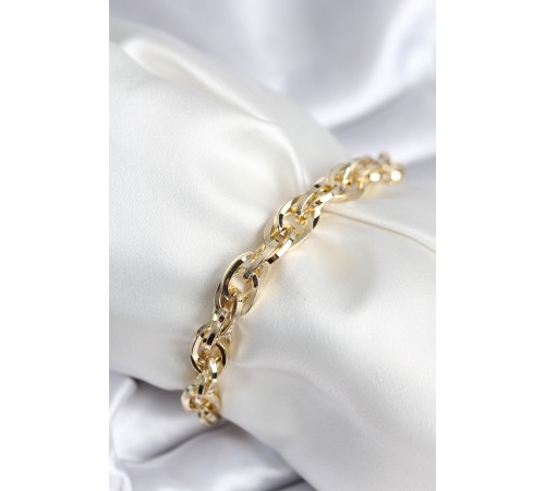 Pirinç Gold Renk Zincir Model Kadın Bileklik