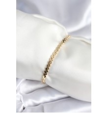 Pirinç Gold Renk Yassı Zincir Model Kadın Bileklik