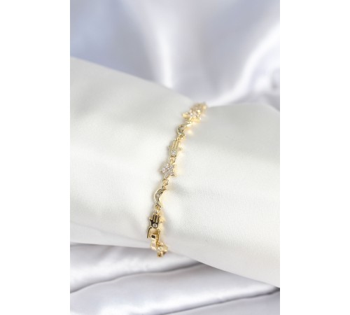 Pirinç Gold Renk Kadın Manifest Bileklik