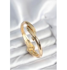 Pirinç Gold Renk Sarmal Model Kelepçe Bileklik