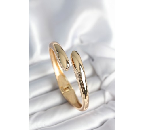 Gold Renk Pirinç Kadın Kelepçe Bileklik