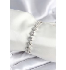 Pirinç Gümüş Renk Yıldız Model Kadın Bileklik