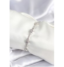 Pirinç Gümüş Renk Halley Yıldız Model Kadın Bileklik