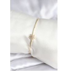 Yıldız Figürlü Gold Renk Pirinç Kadın Bileklik