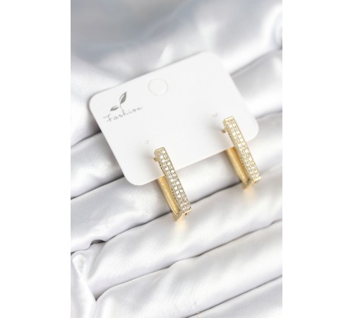 Kare Zirkon Taşlı Kadın Küpe