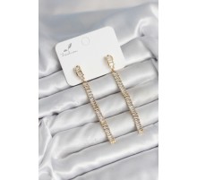 Su Yolu Baget Pirinç Kadın Küpe