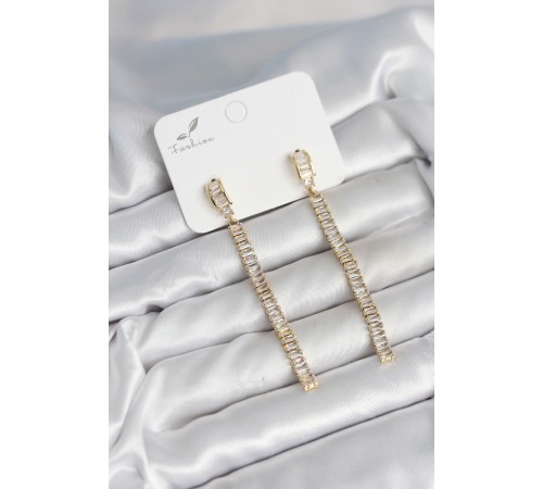 Su Yolu Baget Pirinç Kadın Küpe