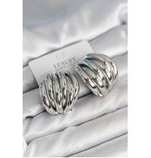 Pirinç Gümüş Renk Vintage Kadın Küpe