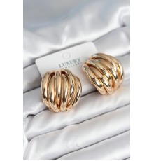 Pirinç Gold Renk Vintage Kadın Küpe