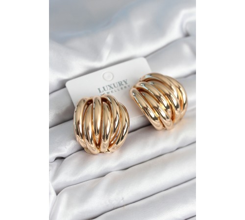 Pirinç Gold Renk Vintage Kadın Küpe