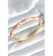 Pembe Renk Detaylı Mineli Kelepçe