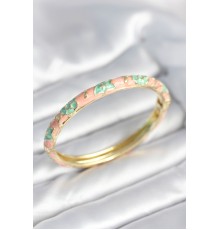 Yeşil Renk Detaylı Mineli Kelepçe