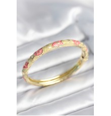 Yeşil Krem Renk Detaylı Mineli Kelepçe