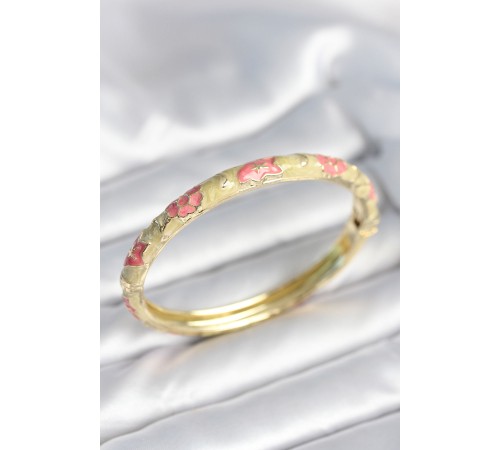 Yeşil Krem Renk Detaylı Mineli Kelepçe