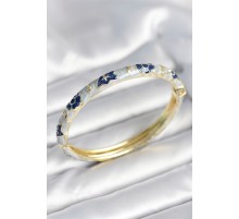 Mavi Renk Detaylı Mineli Kelepçe