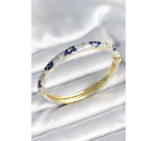 Mavi Renk Detaylı Mineli Kelepçe