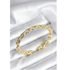 Zincir Model Gold Renk Pirinç Kadın Bileklik