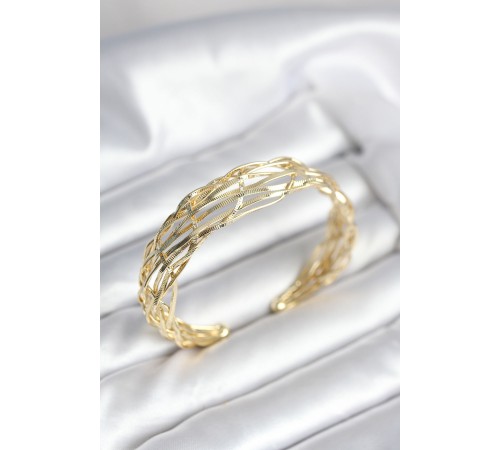 Gold Renk Pirinç Vintage Kadın Bileklik