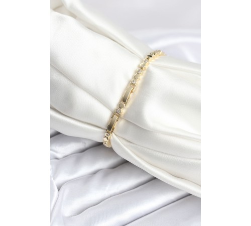 Pirinç Gold Renk İnce Petek Model Kadın Bileklik