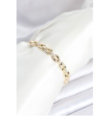 Pirinç Gold Renk Zincir Model Zirkon Taşlı Kadın Bileklik