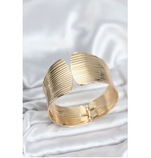 Pirinç Gold Renk Levha Model Kadın Bileklik