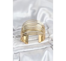 Gold Renk Pirinç Kaburga Model Kadın Bileklik