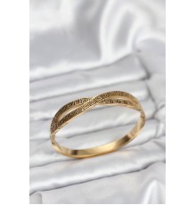316L Çelik Gold Renk Vintage Kadın Kelepçe Bileklik