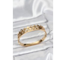 316L Çelik Gold Renk Minimal Yoncalı Kadın Kelepçe Bileklik