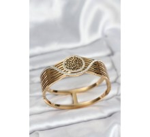 316L Çelik Gold Renk Yaşam Ağacı Modelli Kadın Kelepçe Bileklik